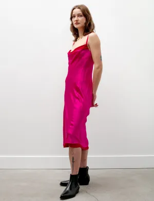 Cozy clothing clean look Satin Slip Dress Fuchsia/Red