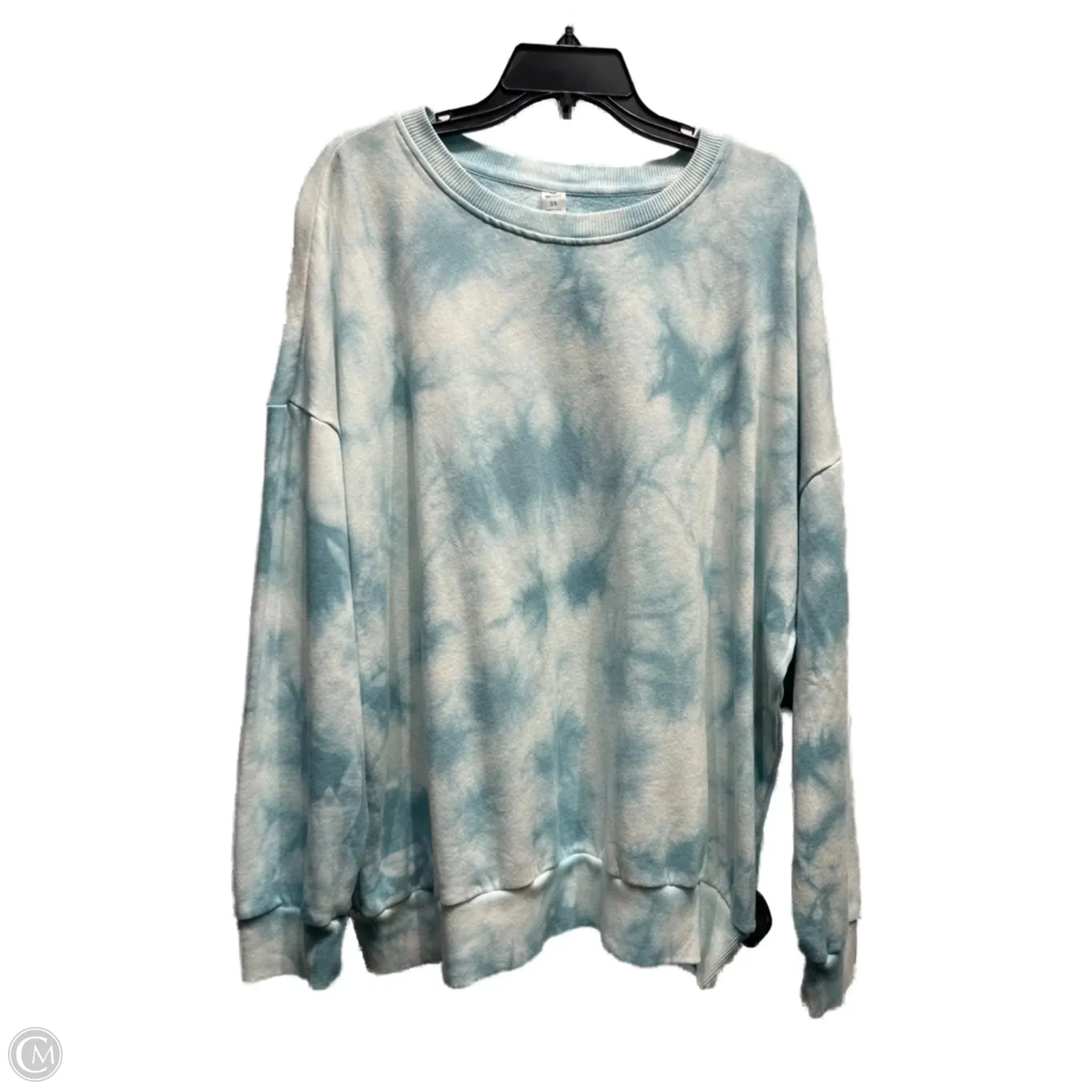 Sweatshirt Crewneck By 90 Degrees By Reflex In Blue, Size: 3x Stylish Apparel Resort Mood