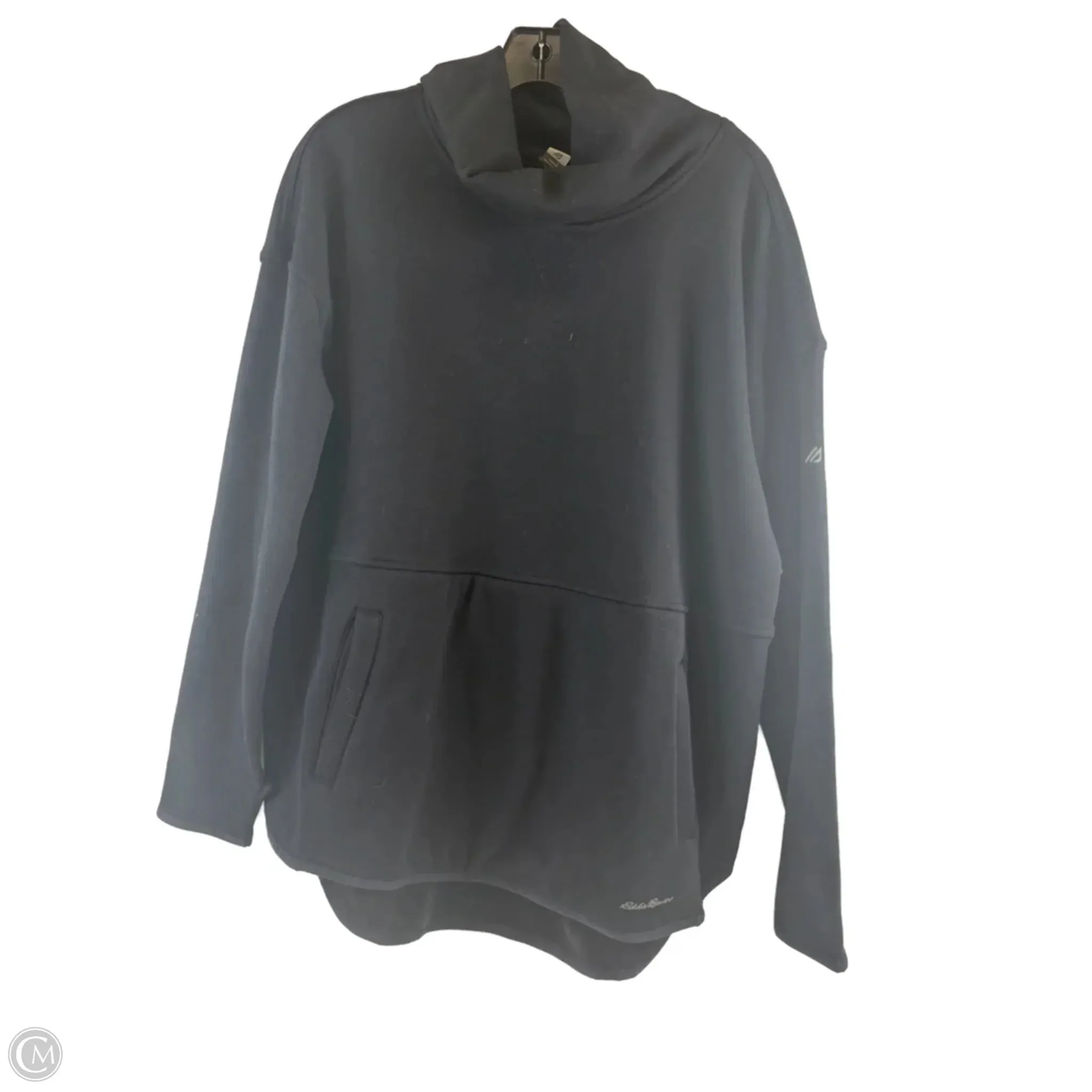 Athletic Sweatshirt Collar By Eddie Bauer In Black, Size: L MeshVentilation Picnic Fun