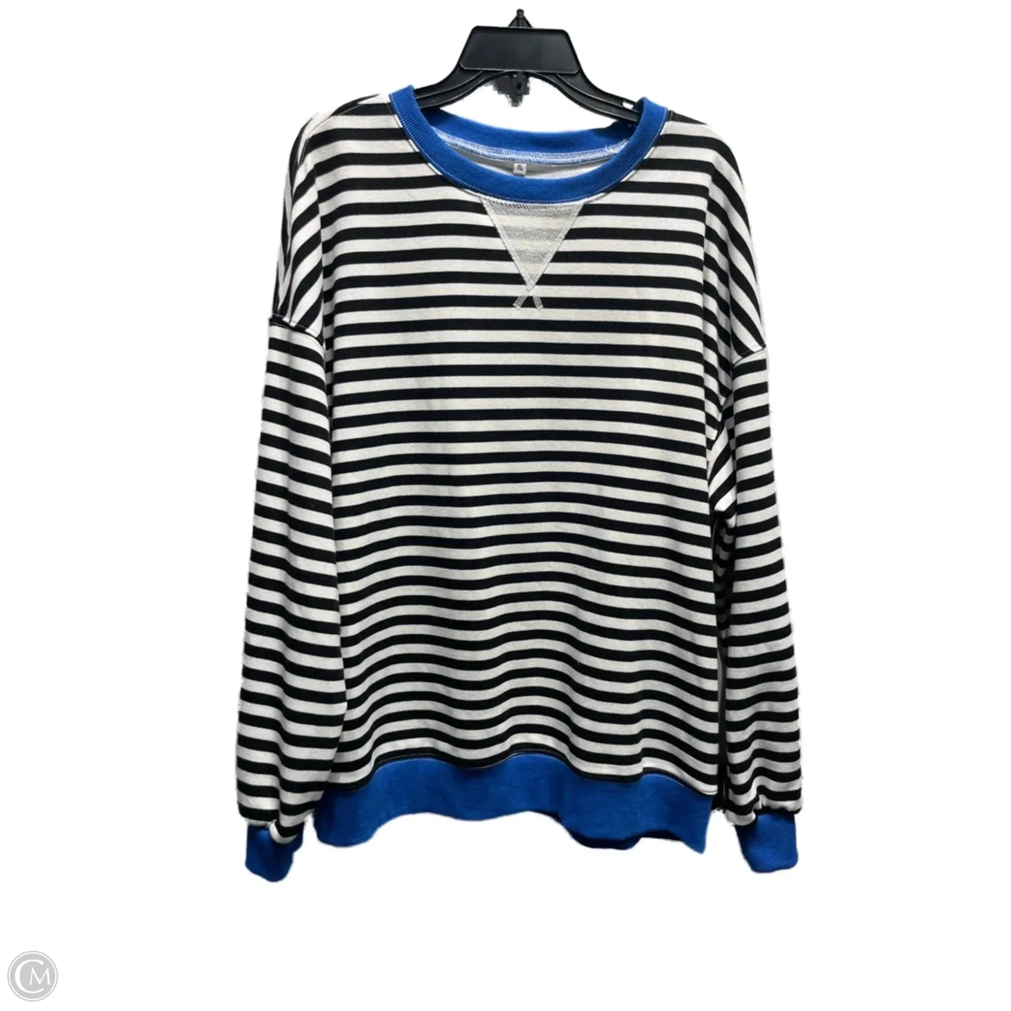 Sweatshirt Hoodie By Clothes Mentor In Black & White, Size: Xl SustainableProduction Travel Proof