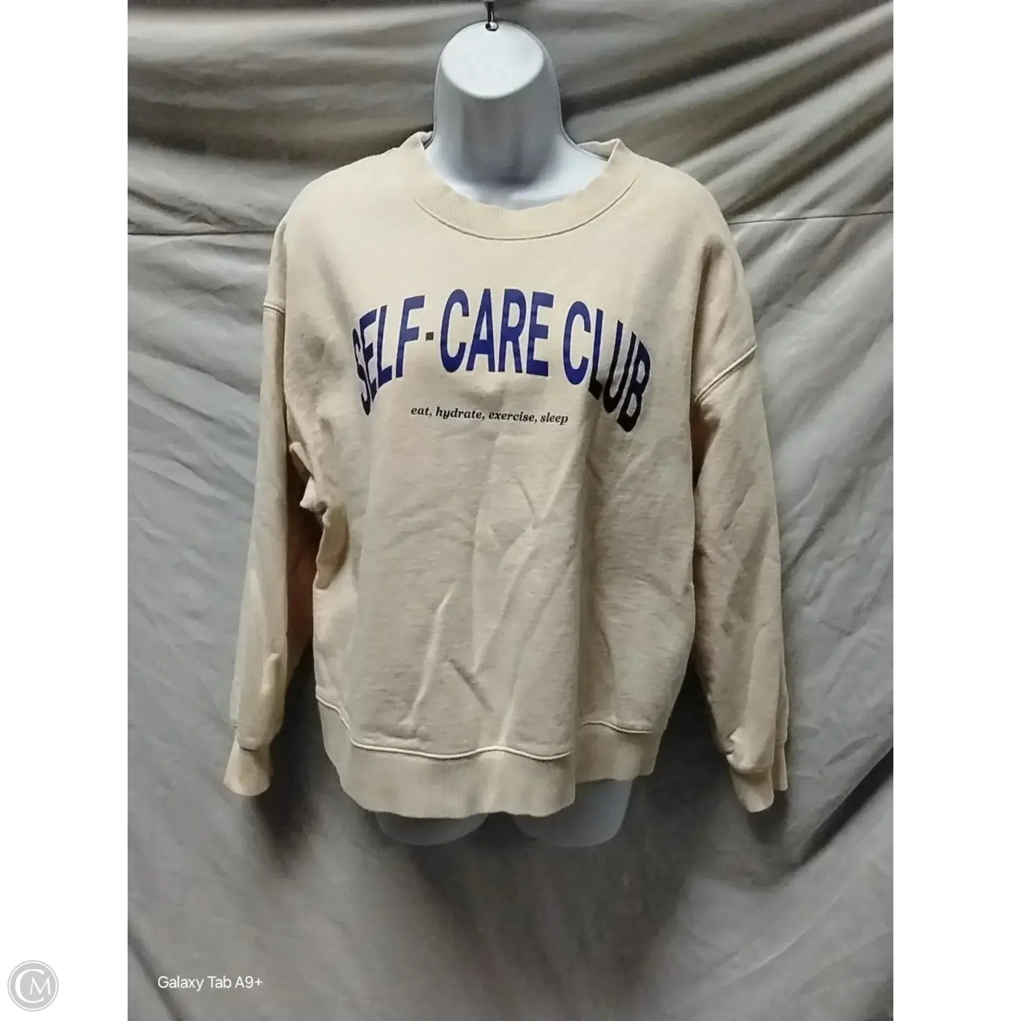 Sweatshirt Collar By H&m In Beige, Size: M Casual Chic Comfort Design