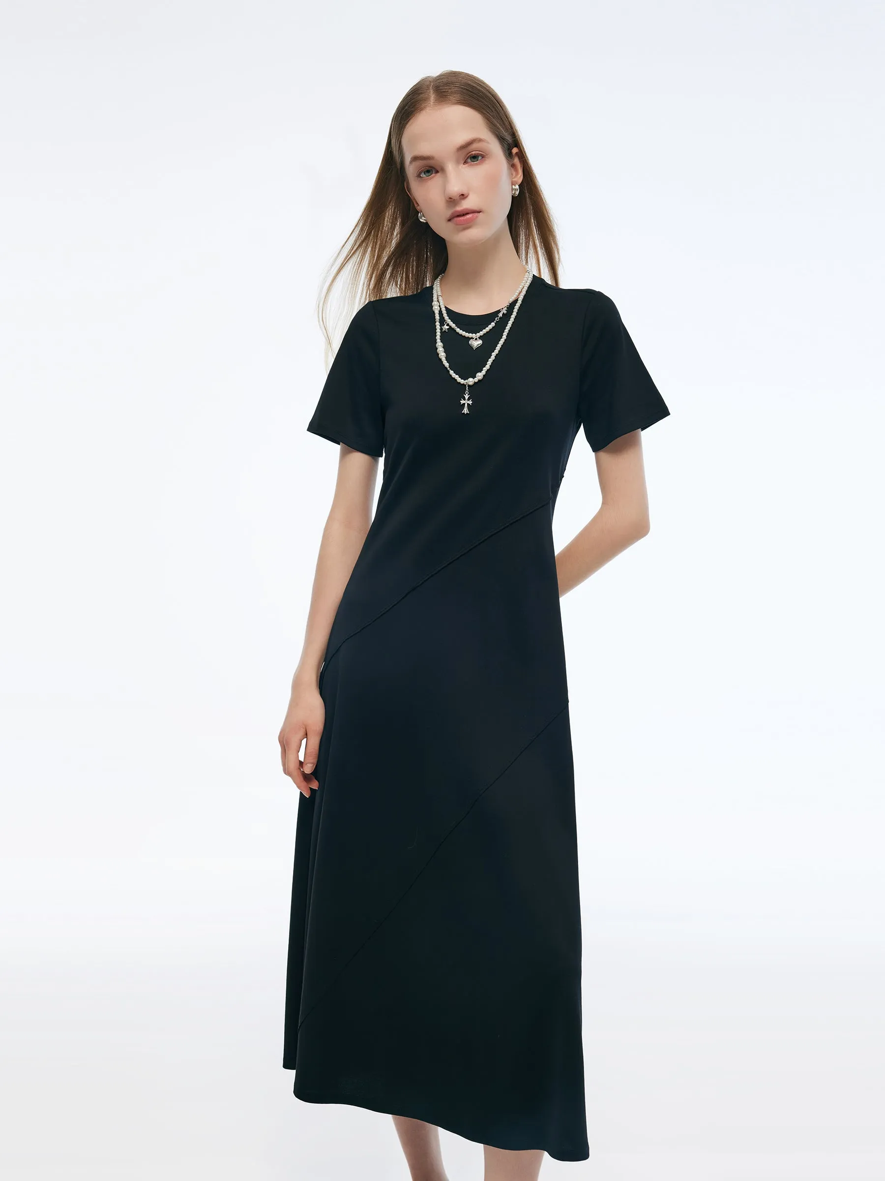 Back Twist Women Maxi T-Shirt Dress Street Style