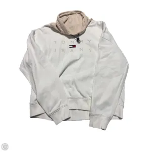 Wardrobe Essential Comfortable Coat Sweatshirt Collar By Tommy Hilfiger In Cream, Size: L