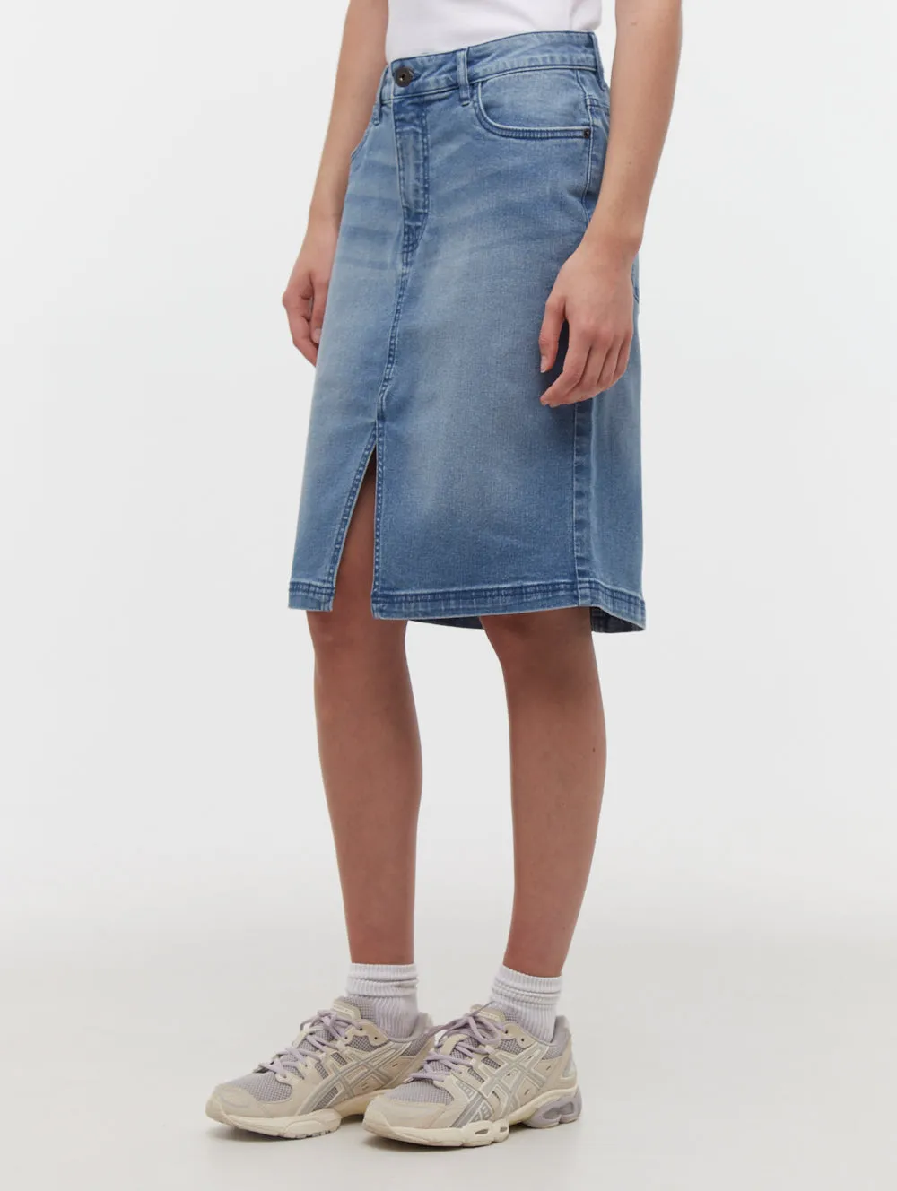 Insulated Jacket Vienra Midi Jean Skirt
