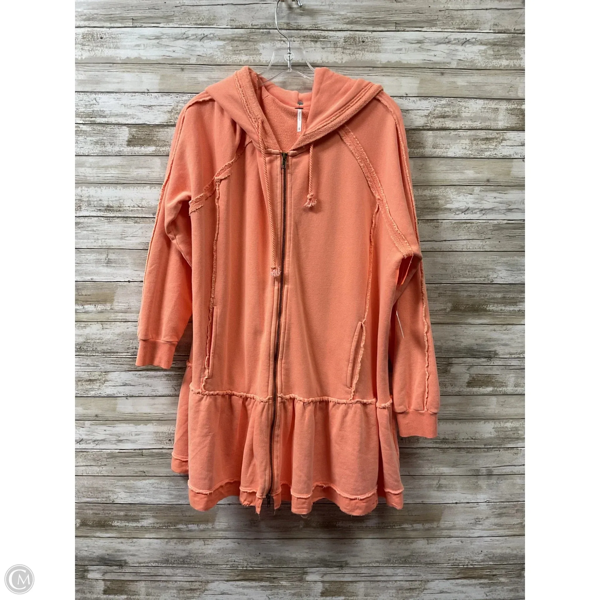 Sweatshirt Hoodie By Free People In Orange, Size: Xs Simple Top