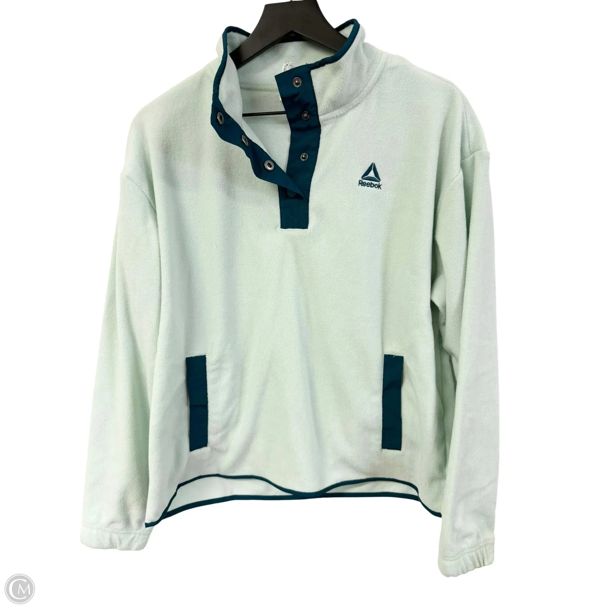 Sweatshirt Collar By Reebok In Green, Size: M Trans Glow
