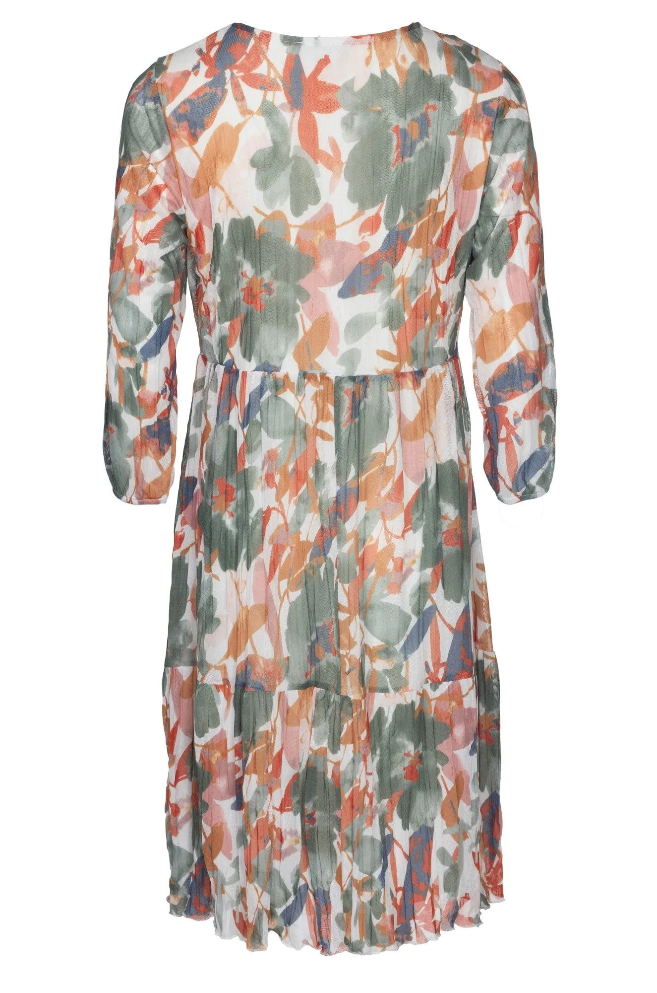 Boho Free Classic Look Crushed Mesh Dress | Olive Spice Garden | 4512B1