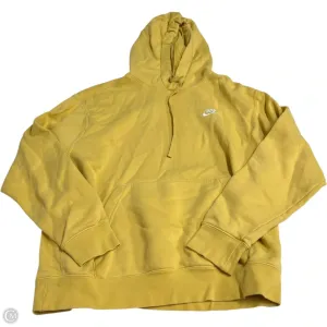 Cotton Glow Reuse Mode Athletic Sweatshirt Hoodie By Nike Apparel In Yellow, Size: M
