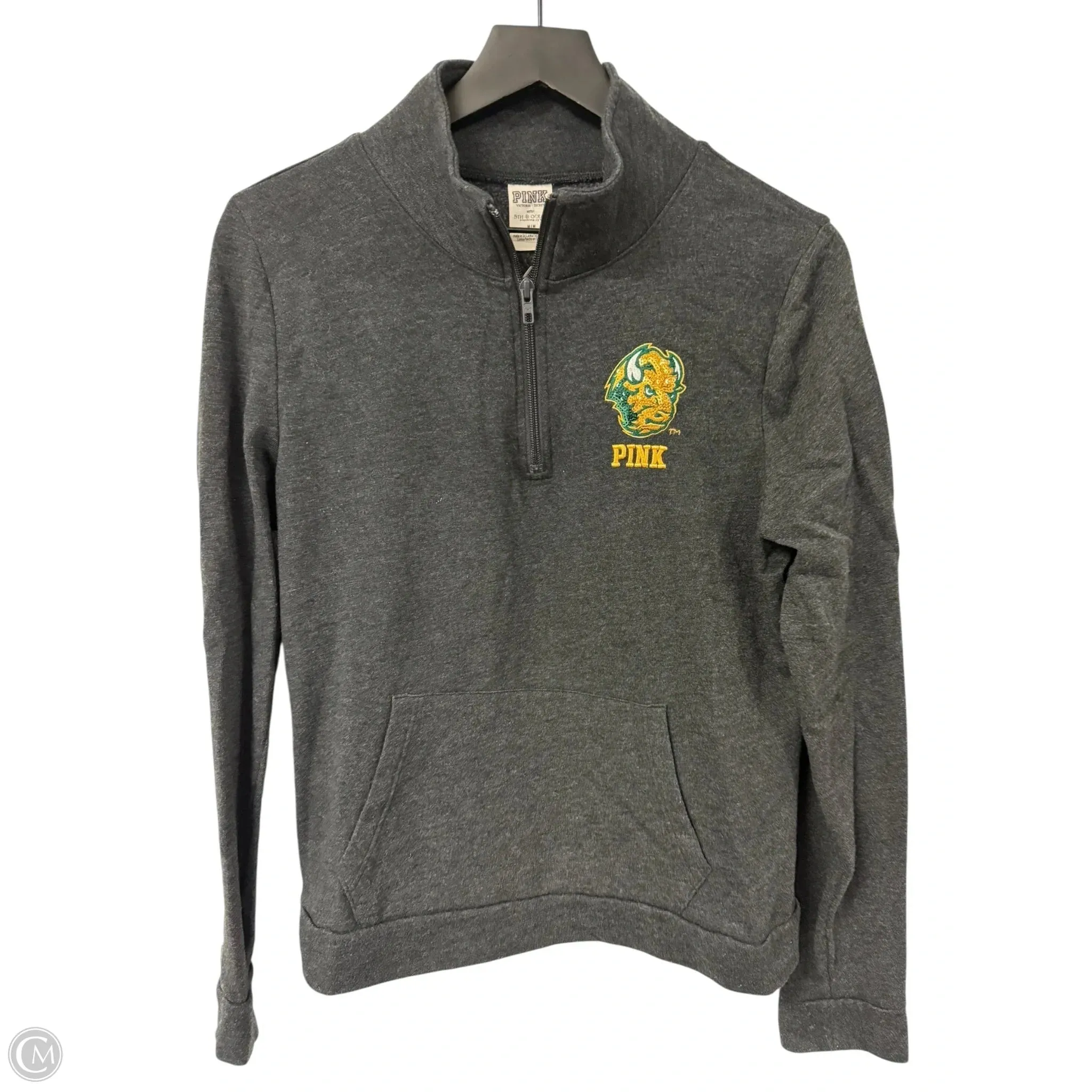 Sweatshirt Collar By Pink In Grey, Size: M Soft Hoodie Cotton Glow